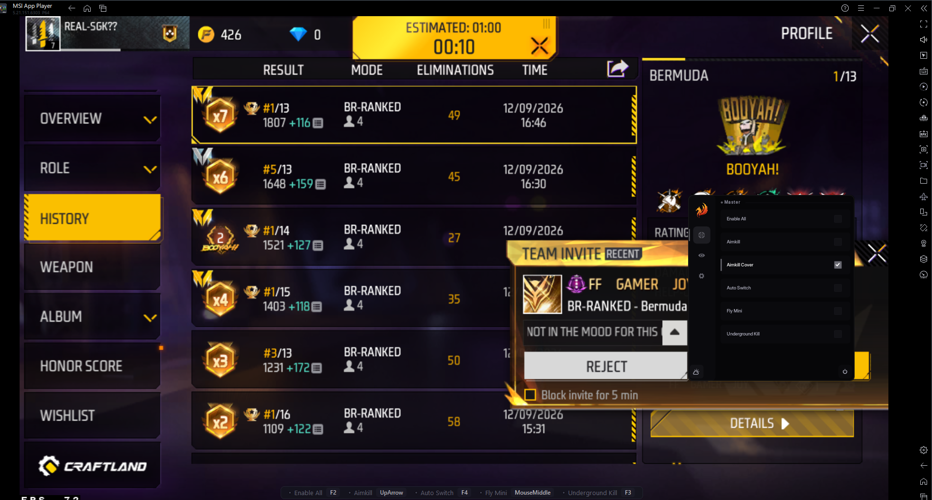 In-game proof 1